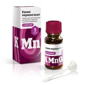 Как полоскать горло марганцовкой