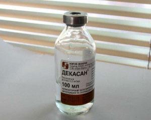 Как полоскать горло Декасаном