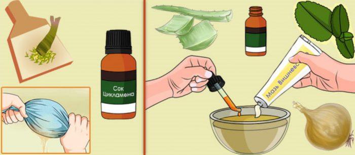 лечение гайморита мазью вишневского в домашних условиях