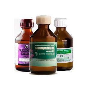 салициловая кислота в уши